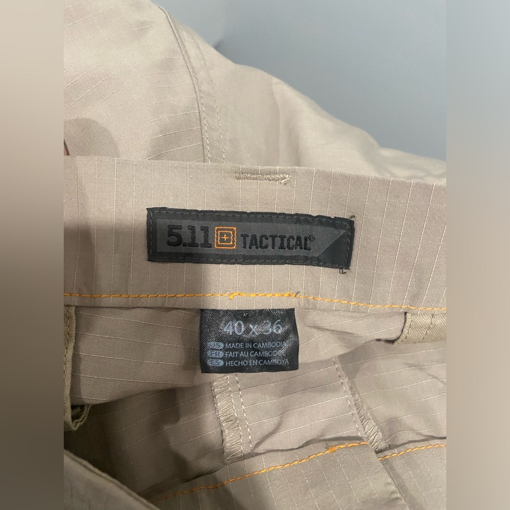 5.11 tactical tan pants 40x36 inspect last photos for damage 40 x 36 - Picture 3 of 14